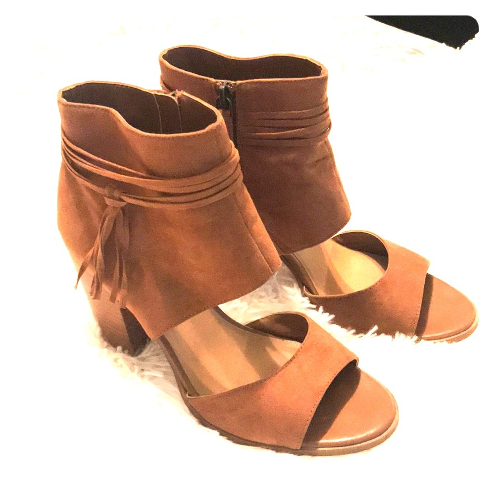 Suede Fringe Booties